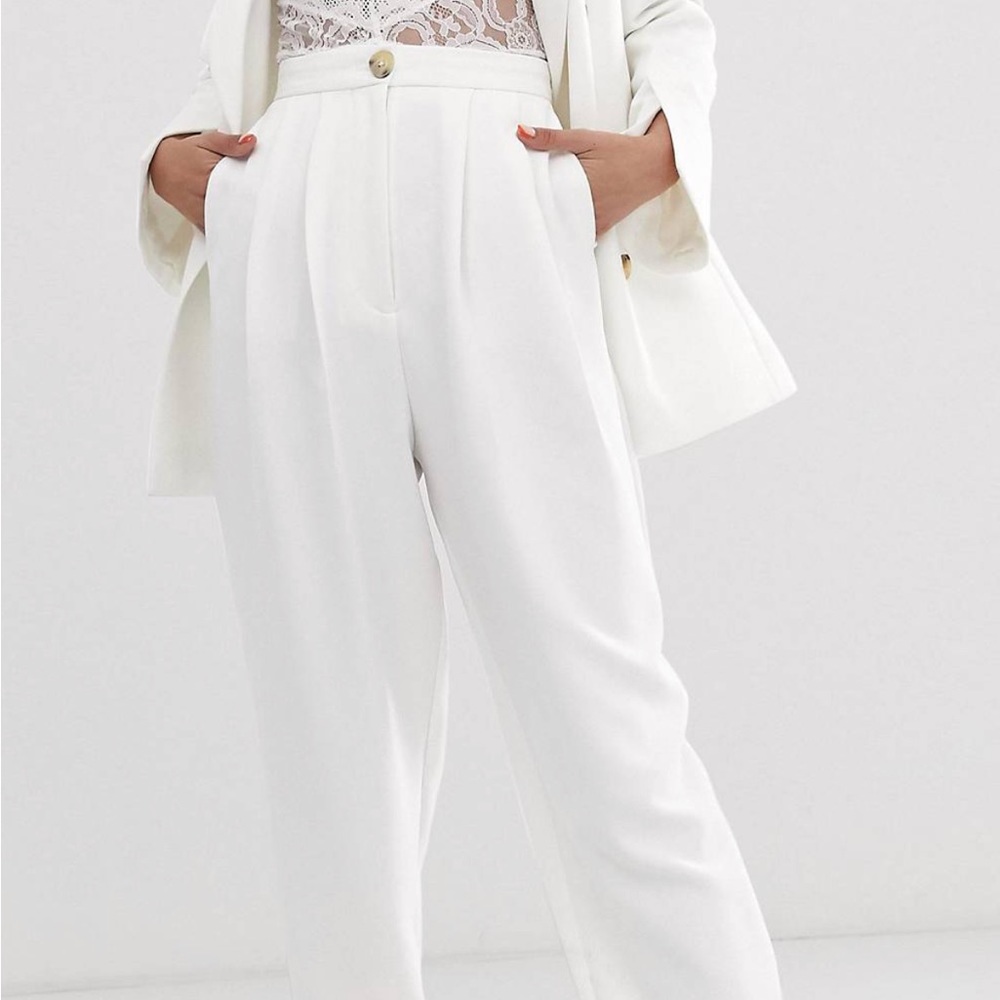 High waist extreme tapered suit pants